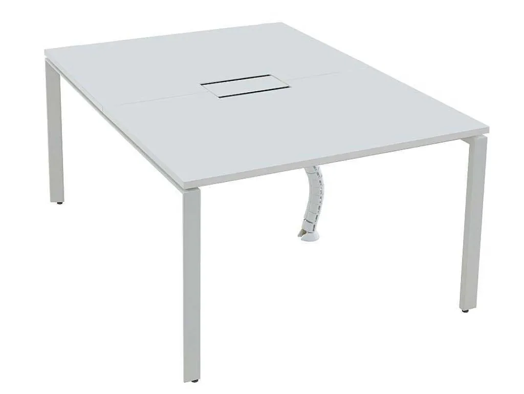 Professioneel Bureau Voor 2 Personen - Wit - L120 Cm - Downtown-Workēa Discount