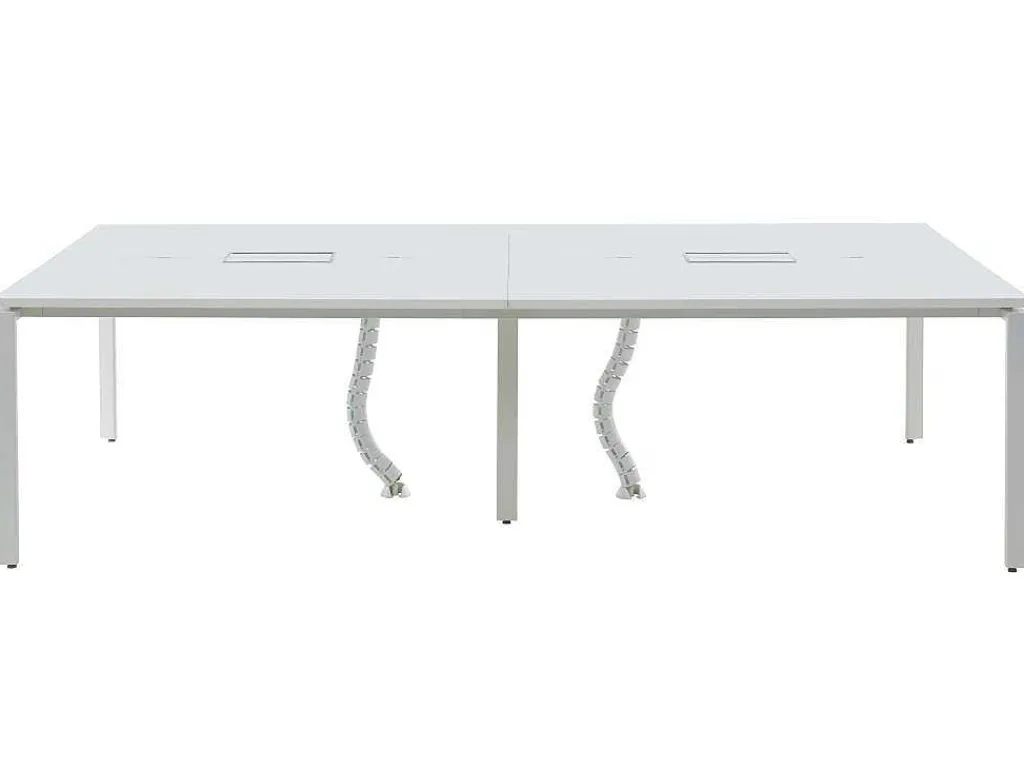 Professioneel Bureau Voor 4 Personen - Wit - L140 Cm - Downtown-Workēa Outlet