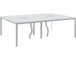 Professioneel Bureau Voor 4 Personen - Wit - L120 Cm - Downtown-Workēa New