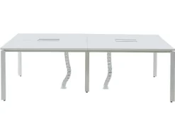 Professioneel Bureau Voor 4 Personen - Wit - L120 Cm - Downtown-Workēa New