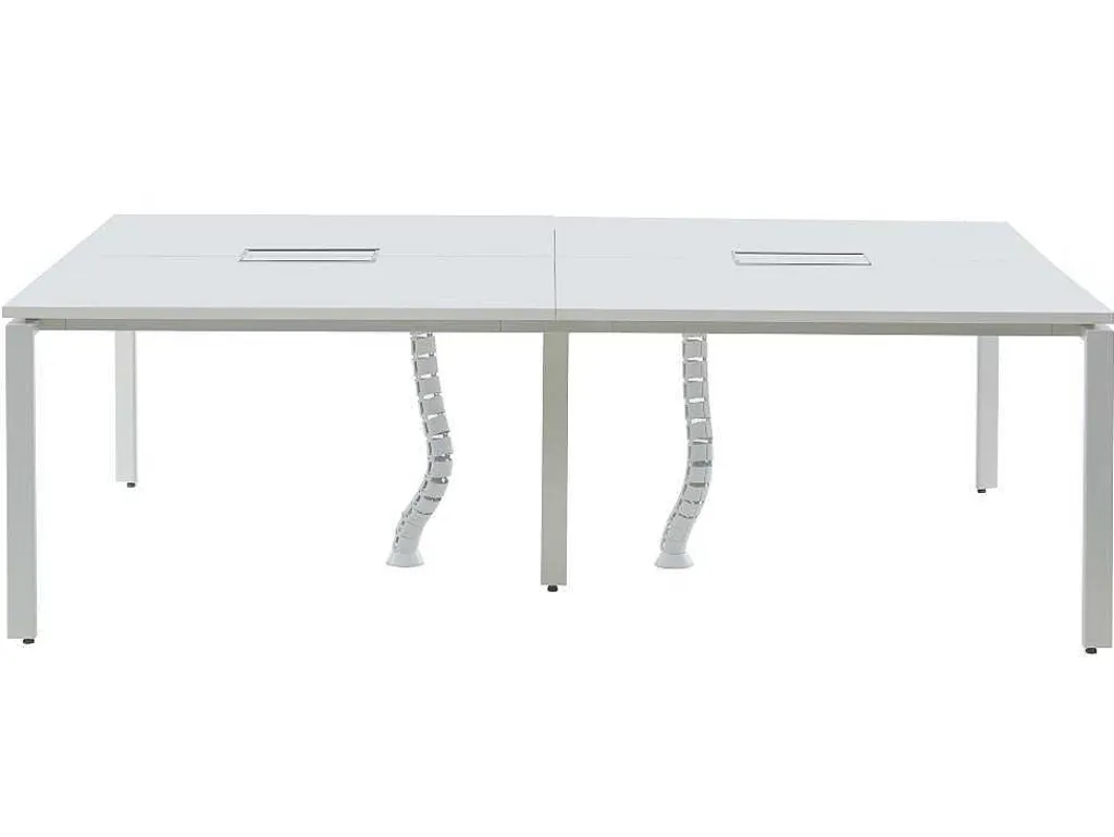 Professioneel Bureau Voor 4 Personen - Wit - L120 Cm - Downtown-Workēa New