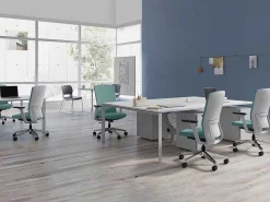 Professioneel Bureau Voor 4 Personen - Wit - L120 Cm - Downtown-Workēa New