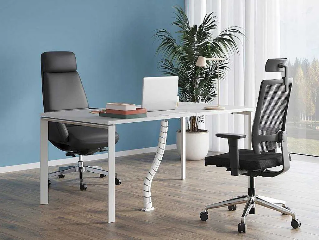 Professioneel Bureau Voor 1 Persoon - Wit - L160 Cm - Downtown-Workēa