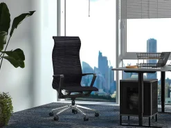 Professionele Bureaustoel - Stof - Zwart - Ladefense-Workēa Online
