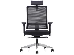 Professionele Ergonomische Bureaustoel - Met Hoofdsteun - Stof - Zwart - Wallstreet-Workēa Best