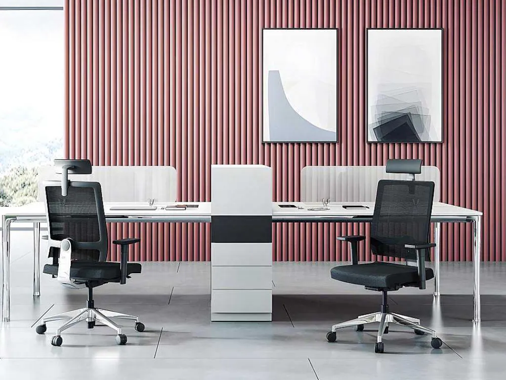 Professionele Ergonomische Bureaustoel - Met Hoofdsteun - Stof - Zwart - Wallstreet-Workēa Best