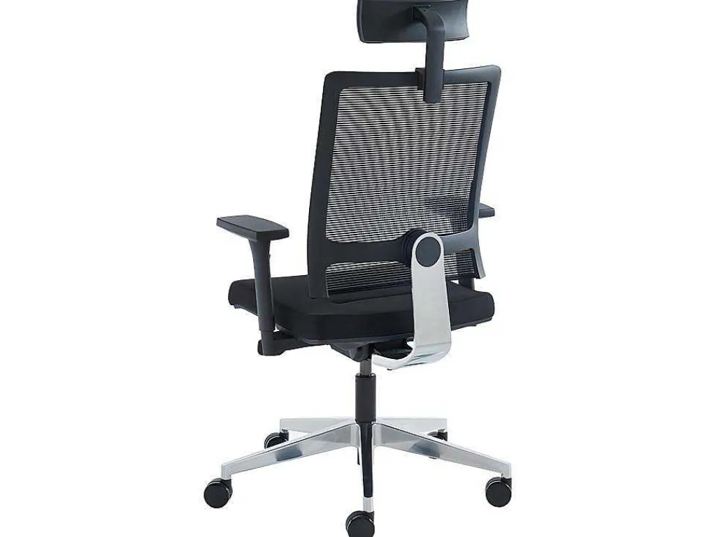 Professionele Ergonomische Bureaustoel - Met Hoofdsteun - Stof - Zwart - Wallstreet-Workēa Best