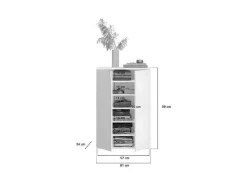Projektx Kommode 3 Deuren Wit.-Vente-unique Online