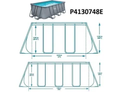 Rechthoekig Buisvormig Zwembad Met Patroonfilterpomp - L396 X B213 X H122 Cm - Antraciet - Bantayan-Vente-unique Outlet