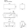Rechthoekig Eilandbad - 280 L - 170 X 75 X 60 Cm - Wit - Acryl - Aspius-Shower & Design Online