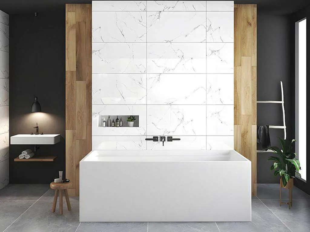 Rechthoekig Eilandbad - 280 L - 170 X 75 X 60 Cm - Wit - Acryl - Aspius-Shower & Design Online