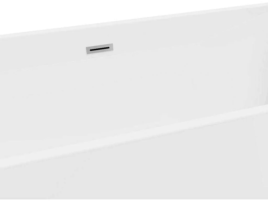 Rechthoekig Halfvrijstaand Bad - 248 L - 170 X 80 X 58 Cm - Wit - Acryl - Pikaia-Shower & Design