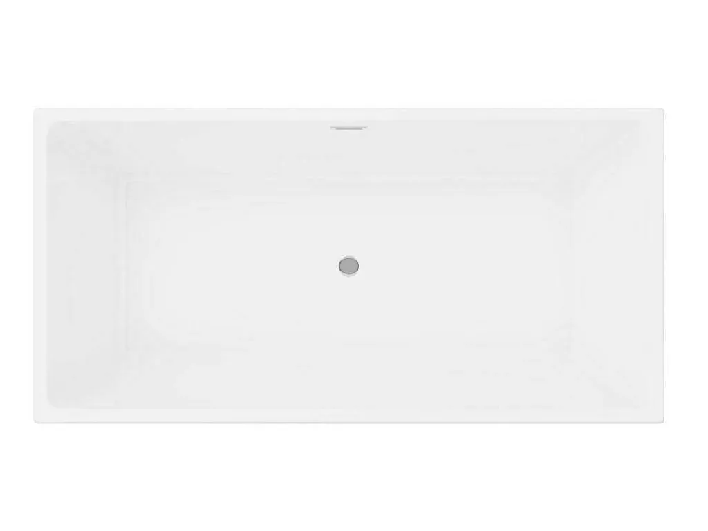 Rechthoekig Halfvrijstaand Bad - 248 L - 170 X 80 X 58 Cm - Wit - Acryl - Pikaia-Shower & Design