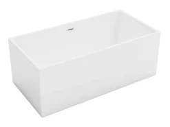 Rechthoekig Halfvrijstaand Bad - 202 L - 150 X 75 X 58 Cm - Wit - Acryl - Pikaia-Shower & Design Outlet