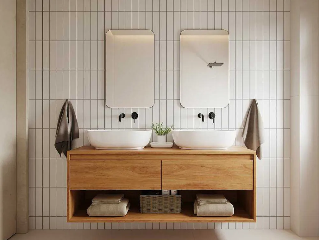 Rechthoekige Badkamerspiegel Zwart Contour - 50X80 Cm - Demetria-OZAIA Clearance