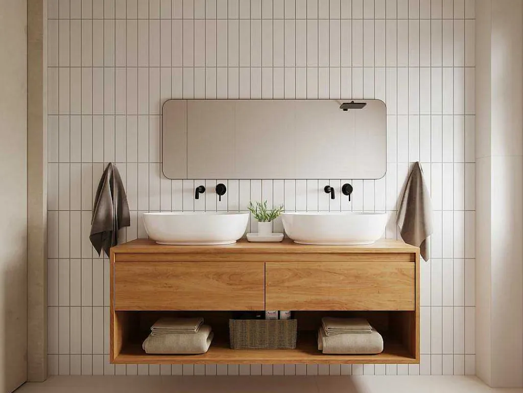 Rechthoekige Badkamerspiegel Met Zwarte Contour - 140X50 Cm - Demetria-OZAIA Best