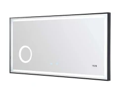 Rechthoekige Badkamerspiegel Met Licht En Digitale Klok - 120 X 60 Cm Aitana-OZAIA