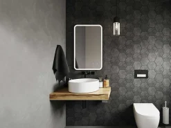 Rechthoekige Badkamerspiegel Met Verlichting - 50 X 80 Cm Limorico-OZAIA Sale