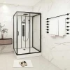 Rechthoekige Douchecabine Met Massagestralen Plaatsingsrichting Naar Keuze L120 X B80 X H215 Cm Sulipa-Shower & Design