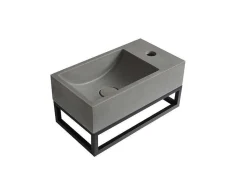 Rechthoekige Hangende Wastafel Met Drager - L40 X B22 Cm - Uchami-Shower & Design Clearance