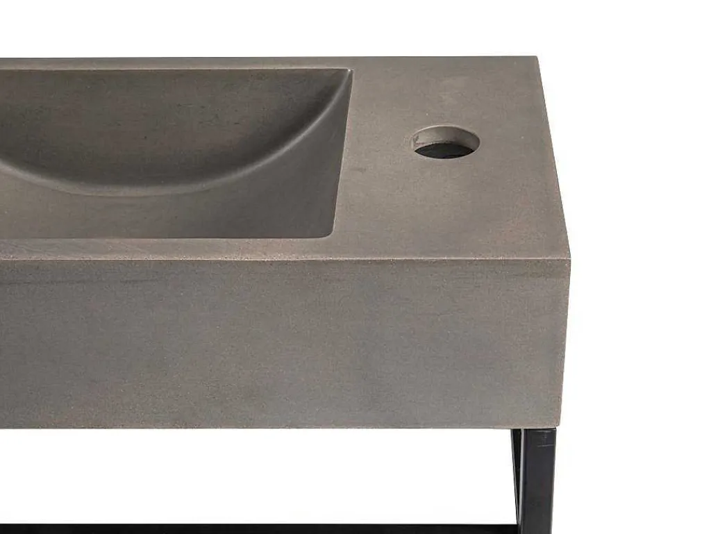 Rechthoekige Hangende Wastafel Met Drager - L40 X B22 Cm - Uchami-Shower & Design Clearance