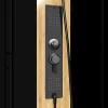 Rechthoekige Hydromassage Douchecabine Met Bamboe - Omkeerbare Installatie - Mat Zwart - L120 X B80 X H225 Cm - Vituna-Shower & Design New