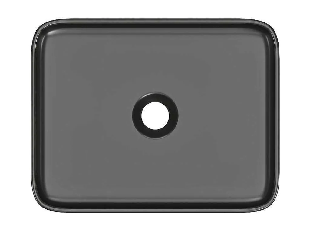 Rechthoekige Keramische Opzetwastafel - Matzwart - 50 X 39 Cm - Juniko Ii-Shower & Design Clearance