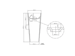 Rechthoekige Staande Wastafel Van Solid Surface - Wit - Tilicho-Shower & Design Outlet