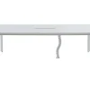 Rechthoekige Vergadertafel - 6 Personen - Wit - L240 Cm - Downtown-Workēa New