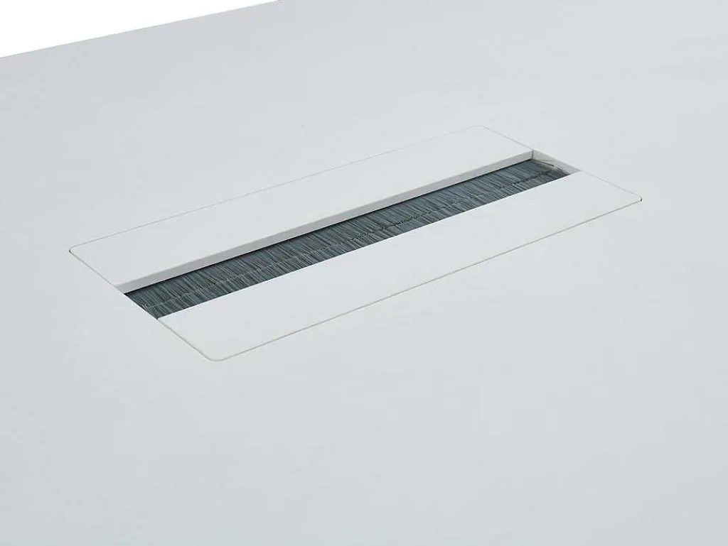 Rechthoekige Vergadertafel - 6 Personen - Wit - L240 Cm - Downtown-Workēa New