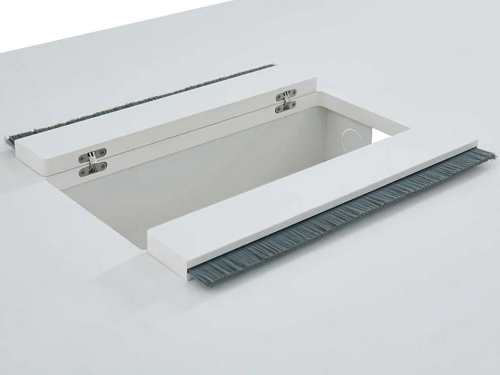 Rechthoekige Vergadertafel - 6 Personen - Wit - L240 Cm - Downtown-Workēa New