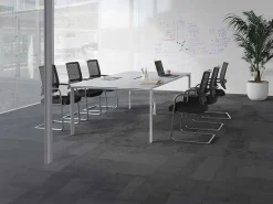 Rechthoekige Vergadertafel - 6 Personen - Wit - L240 Cm - Downtown-Workēa New