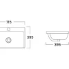 Rechthoekige Voorbouwwastafel Voor Badkamer Van Keramiek - 71,5 Cm - Wit - Yasmac Ii-Shower & Design Hot
