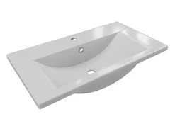 Rechthoekige Voorbouwwastafel Voor Badkamer Van Keramiek - 71,5 Cm - Wit - Yasmac Ii-Shower & Design Hot