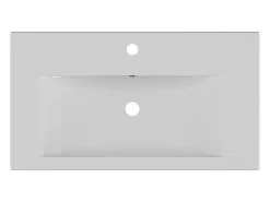 Rechthoekige Voorbouwwastafel Voor Badkamer Van Keramiek - 71,5 Cm - Wit - Yasmac Ii-Shower & Design Hot