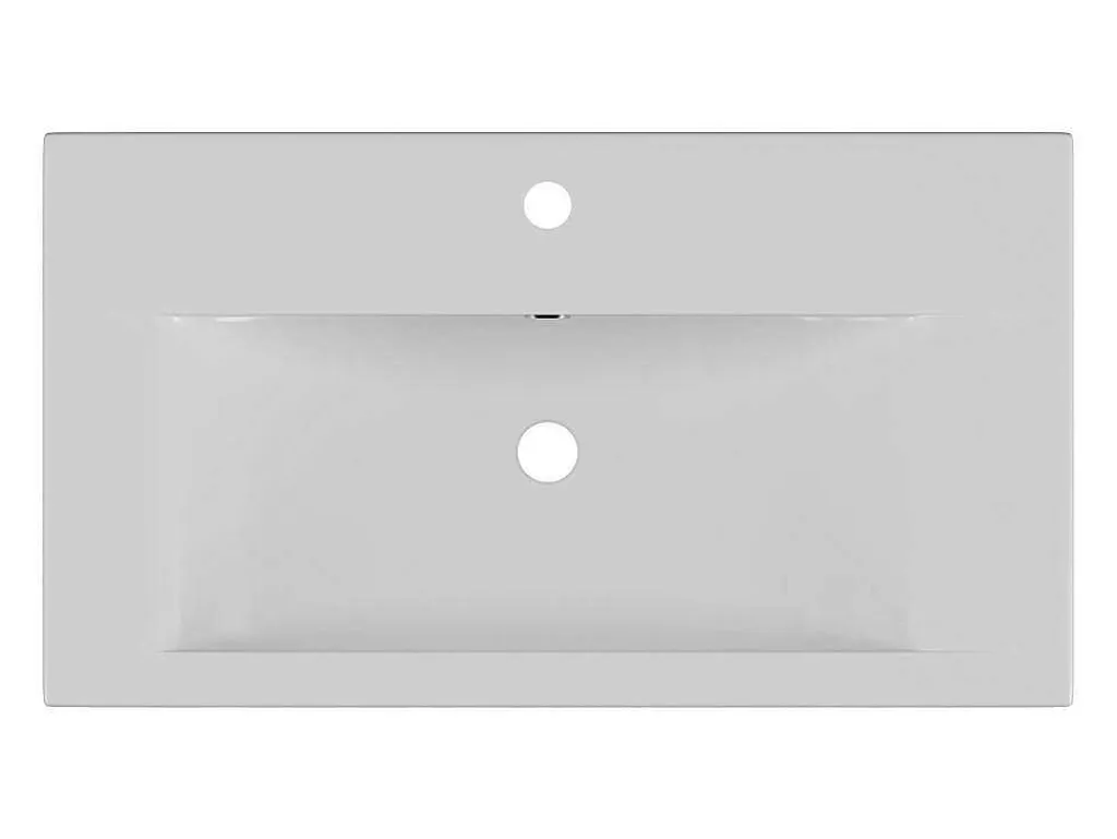 Rechthoekige Voorbouwwastafel Voor Badkamer Van Keramiek - 71,5 Cm - Wit - Yasmac Ii-Shower & Design Hot