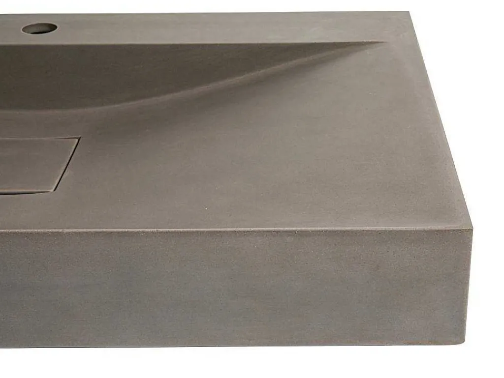 Rechthoekige Wastafel Om Te Plaatsen Van Beton - L80 X B48 Cm - Serov-Shower & Design Sale