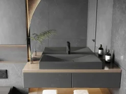 Rechthoekige Wastafel Om Te Plaatsen Van Beton - L80 X B48 Cm - Serov-Shower & Design Sale