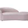 Rechtse Chaise Longue Met Bekleding In Roze Fluweel Lonigo Van-PASCAL MORABITO Clearance