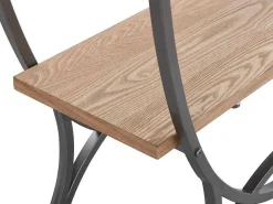 Rek Met 3 Legplanken In Mdf En Metaal - Houtlook En Zwart - Lolana-Vente-unique Hot