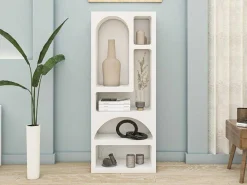 Rek Met 5 Nissen - Wit - Luela-Vente-unique Sale