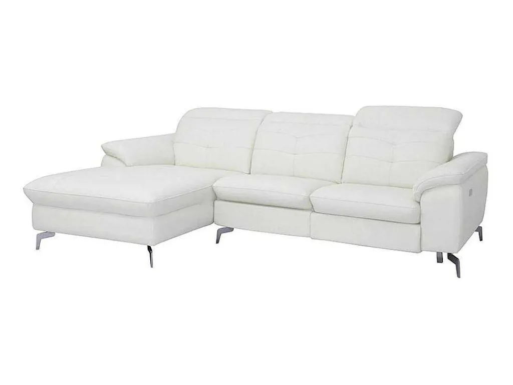 Relax Hoekbank Elektrisch Van Buffelleer Lismore - Wit - Hoek Links-Vente-unique Best