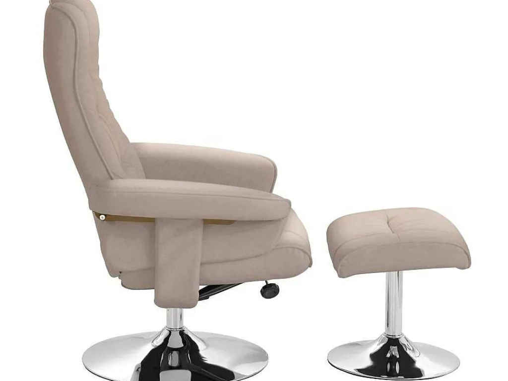 Relaxfauteuil + Kruk Cappucino-Loft24 Hot
