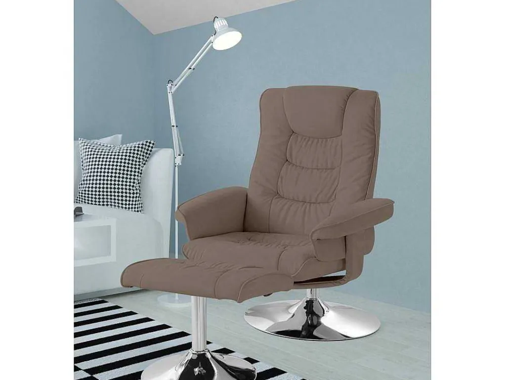 Relaxfauteuil + Kruk Cappucino-Loft24 Hot