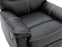Relaxfauteuil Canby - Kunstleer - Zwart-Vente-unique Clearance