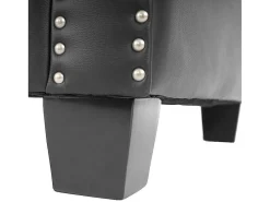 Relaxfauteuil Edinburgh Ronde Poten, Vierkante Voet, Zwart-Vente-unique Best