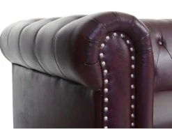 Relaxfauteuil Edinburgh Ronde Poten, Ronde Poten, Roodbruin-Vente-unique Sale