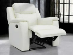 Relaxfauteuil Evasion Van Leer - Ivoorwit-Vente-unique Best