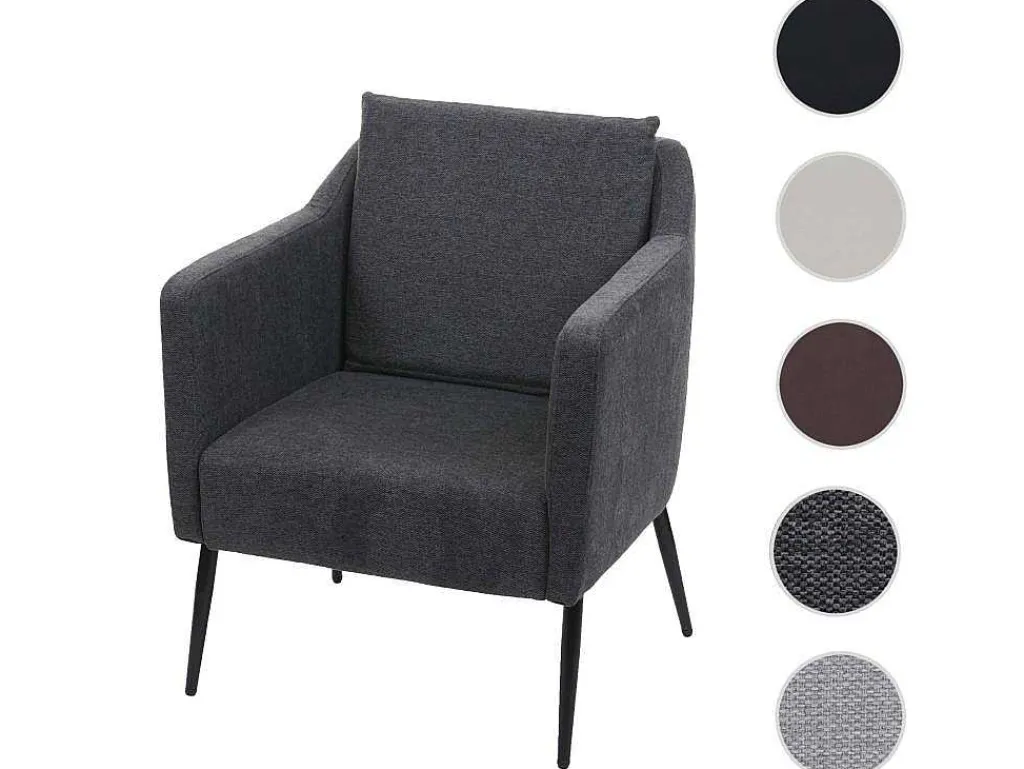 Relaxfauteuil Mcw-H93A, Stof/Textiel Donkergrijs-Vente-unique