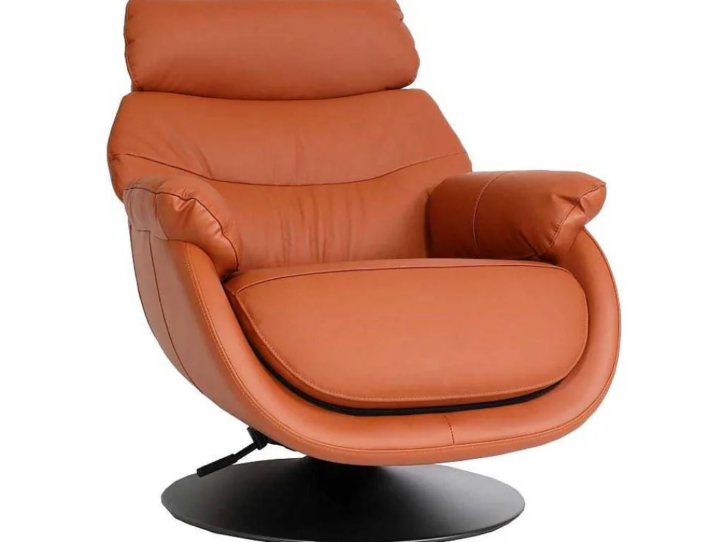 Relaxfauteuil Met Kruk Mcw-K99, Bruin-Vente-unique Clearance